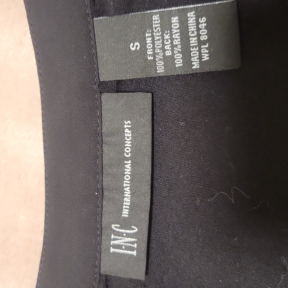 INC International Concepts Black Fitted 3/4 Sleeve Blouse - Picture 6 of 6